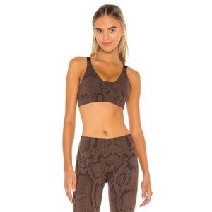 Varley Brown Snake Print Sports Bra & Leggings Matching Set